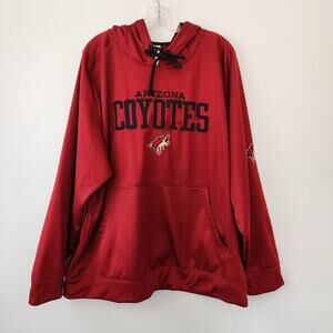 Arizona Coyotes NHL Team Jersey Men 2XL Burgundy Hoodie Sweatshirt Sporty Casual